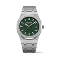 Verdant 41 watch with green dial and silver-tone bracelet